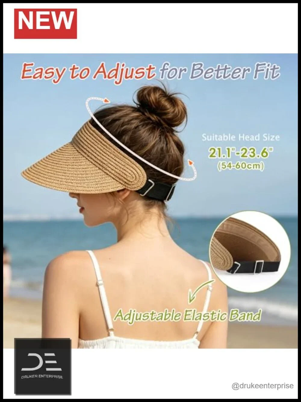 3 Pack Paper Straw Sun Visor Hats Wide Brim UPF 50+